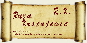 Ruža Krstojević vizit kartica